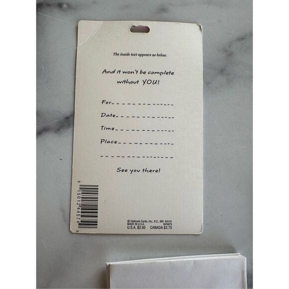 Hallmark vintage Neighborhood Gathering cards set of 8 suburban picnic 90s invit - Picture 3 of 5